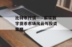 比特币行情——解读数字货币市场风云与投资策略